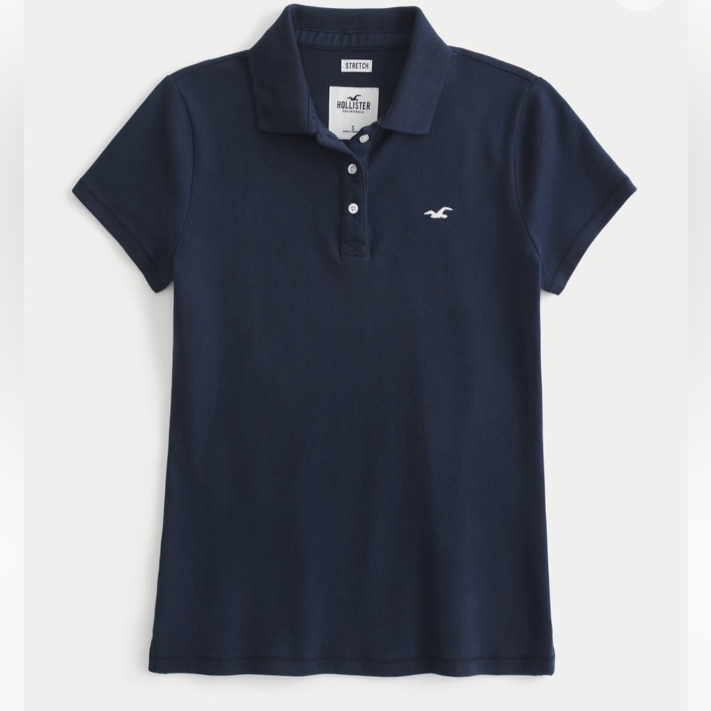 Women’s Size Small Casual Hollister Easy Icon Polo in Navy, GUC
